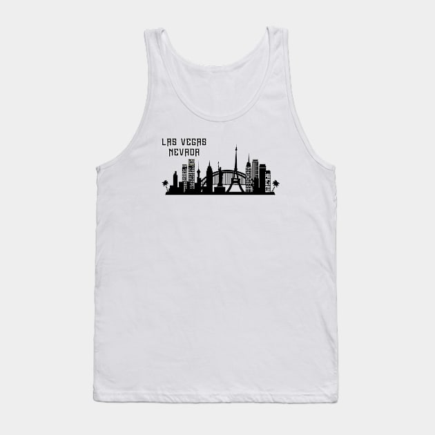 Las Vegas Nevada skyline Tank Top by Travellers